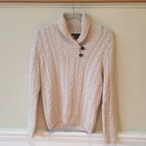 Willi Smith Cream Cableknit Sweater